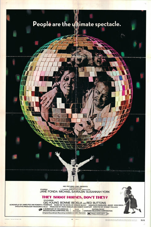 they shoot horses don't they 1969 one sheet poster folded